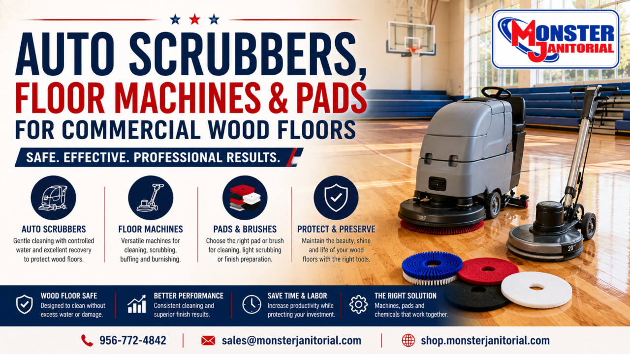 Auto Scrubbers, Floor Machines & Pads for Commercial Wood Floors