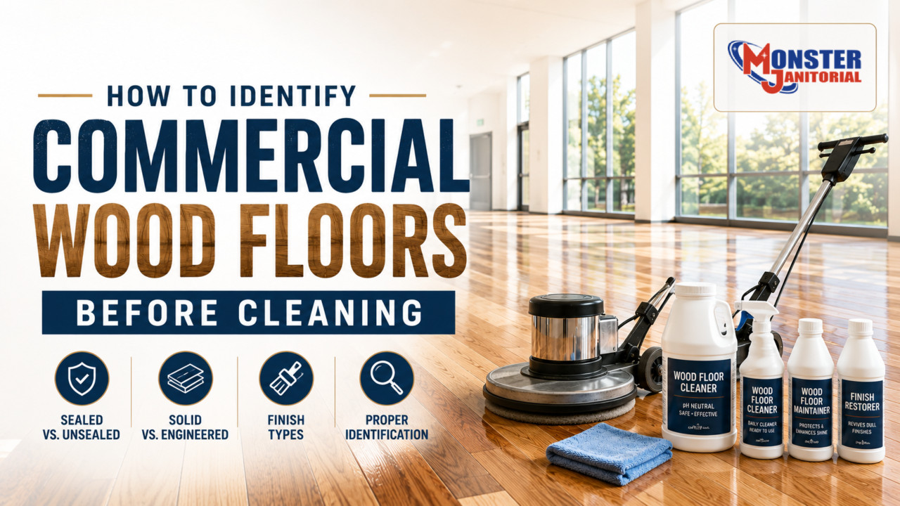 How to Identify Commercial Wood Floors Before Cleaning: Sealed vs. Unsealed, Solid vs. Engineered & Finish Types