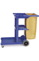 Powr-Flite JP12 - CART JANITOR PLASTIC BLUE 23 GAL YELLOW BAG