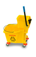 Powr-Flite JPMB - MOP BUCKET WITH WRINGER YELLOW SIDE PRESS STYLE