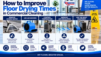 How to Improve Floor Drying Times in Commercial Cleaning