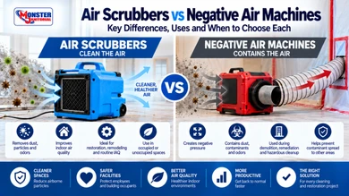 Air Scrubbers vs Negative Air Machines