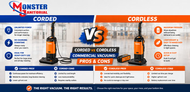 Corded vs Cordless Commercial Vacuums: Pros & Cons