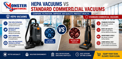 HEPA Vacuums vs Standard Commercial Vacuums