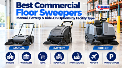 Best Commercial Floor Sweepers: Manual, Battery & Ride-On Options by Facility Type