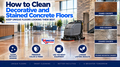 How to Clean Decorative and Stained Concrete Floors