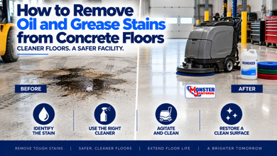 How to Remove Oil and Grease Stains from Concrete Floors