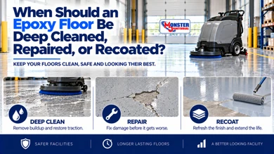 When Should an Epoxy Floor Be Deep Cleaned, Repaired, or Recoated?