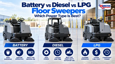 Battery vs Diesel vs LPG Floor Sweepers - Which Power Type Is Best?