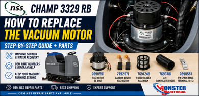 How to Replace the Vacuum Motor on an NSS Champ 3329 Auto Scrubber