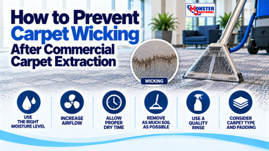 How to Prevent Carpet Wicking After Commercial Carpet Extraction