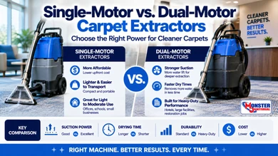 Single-Motor vs. Dual-Motor Carpet Extractors