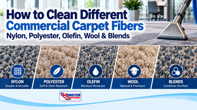 How to Clean Different Commercial Carpet Fibers: Nylon, Polyester, Olefin, Wool & Blends