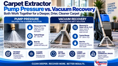 Carpet Extractor Pump Pressure vs. Vacuum Recovery Explained