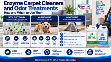 Enzyme Carpet Cleaners and Odor Treatments: How and When to Use Them