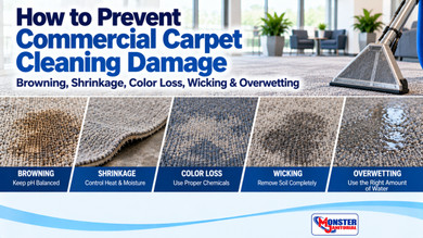 How to Prevent Commercial Carpet Cleaning Damage: Browning, Shrinkage, Color Loss, Wicking & Overwetting