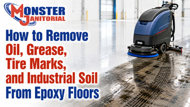Epoxy Floor Cleaning Problems: Removing Grease, Tire Marks, Haze, Stickiness, and Streaks