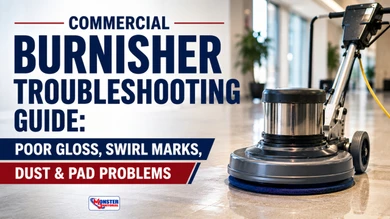 Commercial Burnisher Troubleshooting Guide: Poor Gloss, Swirl Marks, Dust & Pad Problems
