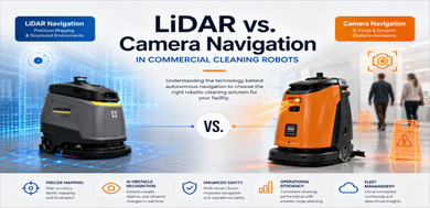 LiDAR vs Camera Navigation in Commercial Cleaning Robots 