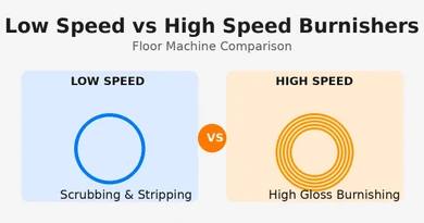 Low Speed vs High Speed Burnishers – Which Floor Machine Do You Need?