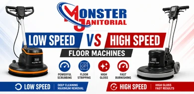 Low Speed vs High Speed Floor Machines – What’s the Difference?