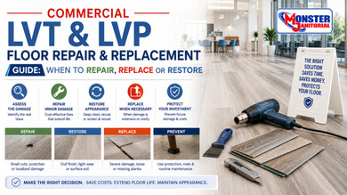 Commercial LVT & LVP Floor Repair & Replacement Guide: When to Repair, Replace or Restore