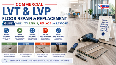 Commercial LVT & LVP Floor Repair & Replacement Guide: When to Repair, Replace or Restore