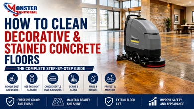 How to Clean Decorative and Stained Concrete Floors