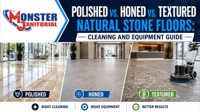Polished vs. Honed vs. Textured Natural Stone Floors: Cleaning and Equipment Guide