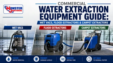 Commercial Water Extraction Equipment Guide: Wet Vacs, Flood Extractors & Carpet Extractors
