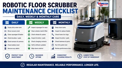 Robotic Floor Scrubber Maintenance Checklist: Daily, Weekly & Monthly Care