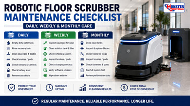 Robotic Floor Scrubber Maintenance Checklist: Daily, Weekly & Monthly Care