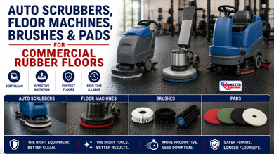 Auto Scrubbers, Floor Machines, Brushes & Pads for Commercial Rubber Floors