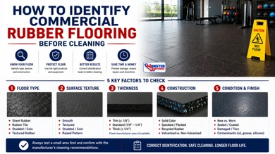 How to Identify Commercial Rubber Flooring Before Cleaning