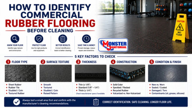 How to Identify Commercial Rubber Flooring Before Cleaning