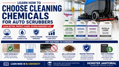 Best Cleaning Chemicals for Auto Scrubbers: Low-Foam Cleaners, Degreasers & Defoamers