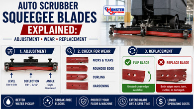 Auto Scrubber Squeegee Blades Explained: Adjustment, Wear & Replacement