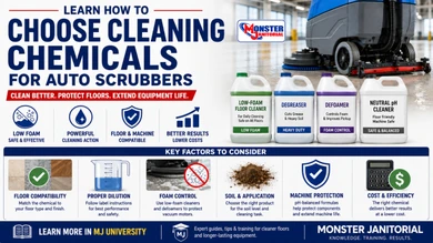Best Cleaning Chemicals for Auto Scrubbers: Low-Foam Cleaners, Degreasers & Defoamers