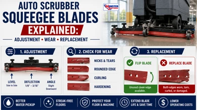 Auto Scrubber Squeegee Blades Explained: Adjustment, Wear & Replacement