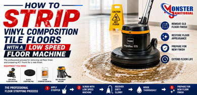 How to Strip VCT Floors with a Low Speed Floor Machine