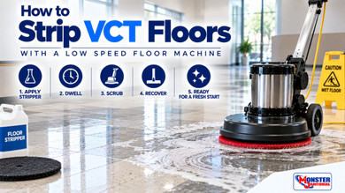 How to Strip VCT Floors with a Low Speed Floor Machine
