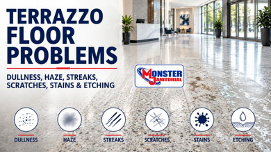 Terrazzo Floor Problems: Dullness, Haze, Streaks, Scratches, Stains & Etching