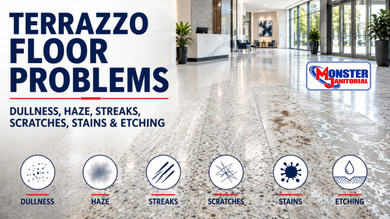 Terrazzo Floor Problems: Dullness, Haze, Streaks, Scratches, Stains & Etching