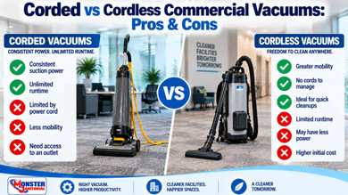 Corded vs Cordless Commercial Vacuums: Pros & Cons