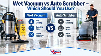 Wet Vacuum vs Auto Scrubber – Which Should You Use?