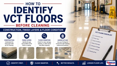 How to Identify VCT Floors Before Cleaning: Construction, Finish Layers & Floor Condition