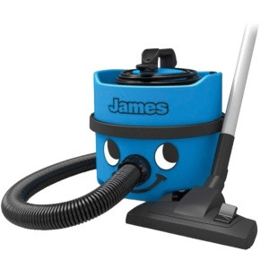 NaceCare JVP 180 James ProSave compact commercial canister vacuum designed for efficient cleaning on low pile carpet and hard floor surfaces.
