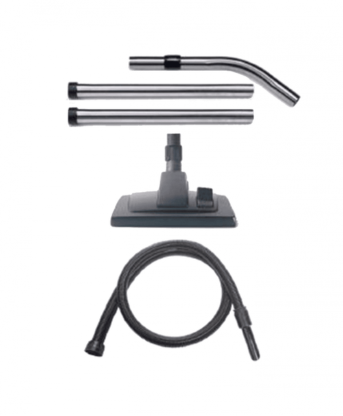 NaceCare ASO standard accessory kit with combination carpet and hard floor tool, stainless steel wand set, and flexible vacuum hose
