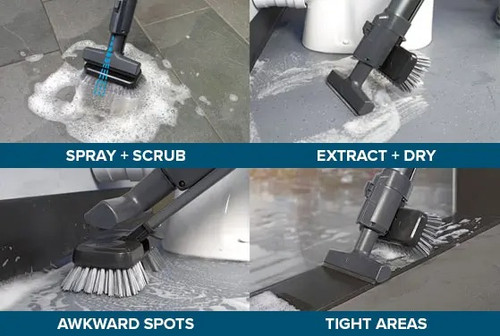 NaceCare CTB 370NX battery carpet spotter spray scrub and extract functions for tight and awkward cleaning areas