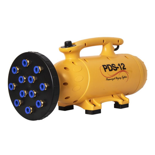 VIKING PDS-12 pressurized wall cavity dryer with heated airflow and multi-port injection manifold
